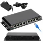 Switch PoE Extralink KRATOS 7x Gigabit PoE, 1x uplink RJ45, fuente de alimentación 24V 2,5A, 60W