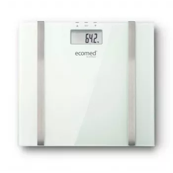 Báscula de baño electrónica Ecomed BS-70E, rectangular, blanca