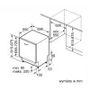 Lavavajillas integrable Bosch SMV25AX07F, 12 cubiertos, 46 dB, 60 cm totalmente integrado