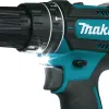 Makita DHP482RFX9 - Taladro percutor atornillador - Batería - Portabrocas de sujeción rápida 13 mm - 62 N·m - 2 baterías, cargador incluido - 18 V (DHP482RFX9)