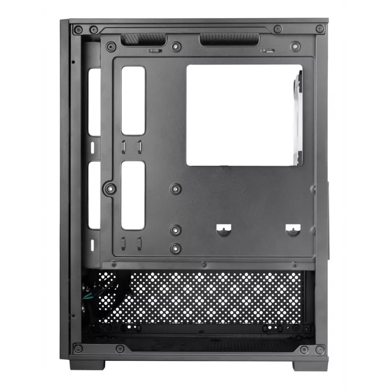 Caja para PC mini torre TACENS Mars Gaming MC-SE2 — Mini-ITX / Micro-ATX, negra, ventana lateral, fuente de alimentación inferior, compatible con 2x2,5