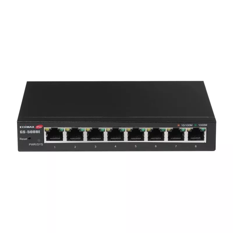 Switch de red Edimax GS-5008E gestionado Gigabit Ethernet (10/100/1000) Negro