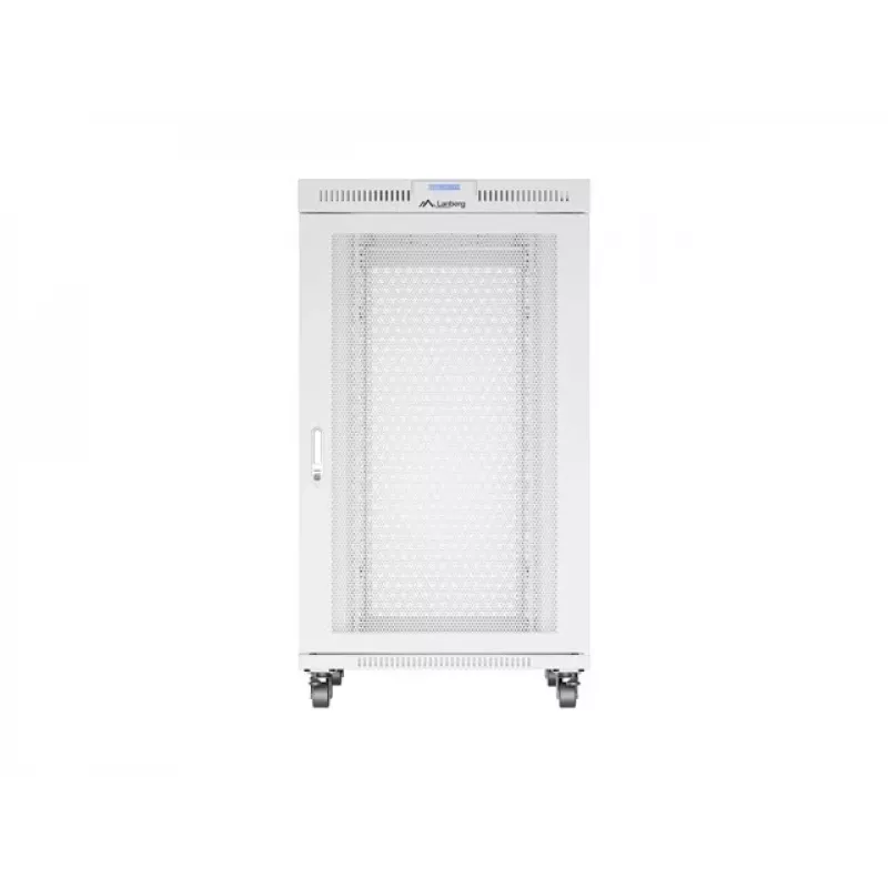 ARMARIO RACK DE SUELO 19 27U 800X1000 GRIS PUERTA PERFORADA LCD LANBERG (paquete plano)