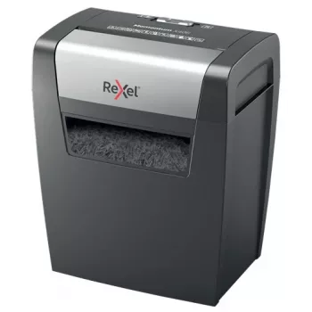 Destructora de papel Rexel Momentum X406 corte cruzado P4, corte en partículas, 4 x 28 mm, 15 L, 125 hojas, 70 dB, botones