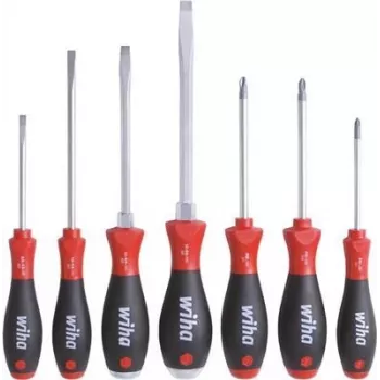 Set de destornilladores Wiha 40585 — 7 uds.: PH1, PH2, PZ2, plano 4,5, 5,5, 6,5, 8 mm