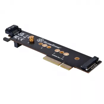 Tarjeta adaptadora Silverstone SST-ECM28 M.2/SATA, PCIe 4.0, 1x M-Key, 1x SATA