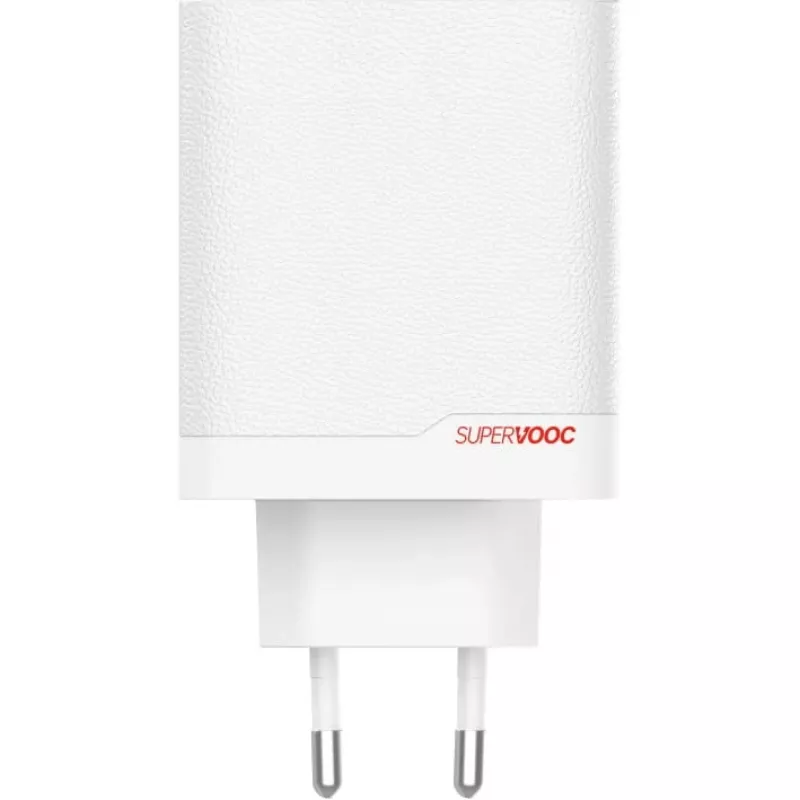 Cargador ONEPLUS SUPERVOOC 120W de doble puerto con cable, 120 W de potencia total, 1x USB-C + 1x USB-A, 100–240 V, 145 g, blanco