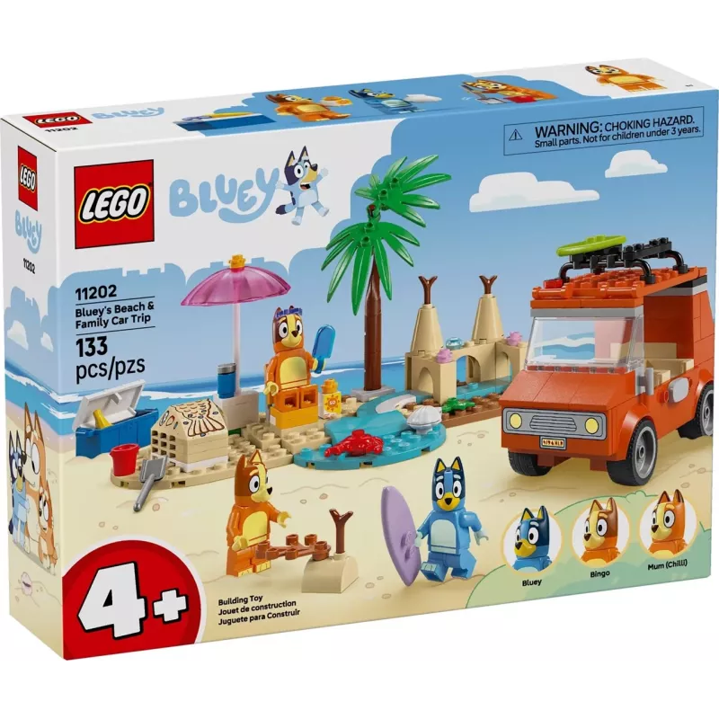LEGO Bluey Coche azul excursión familiar 11202 — set de juego para juego imaginativo