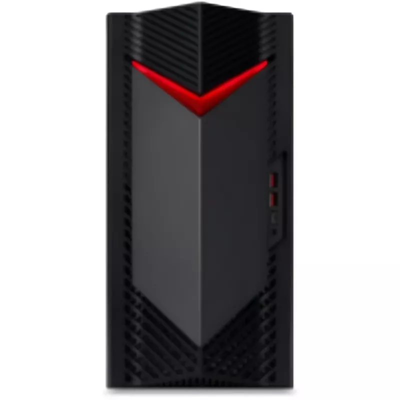 Acer Nitro 50 N50-660 PC gaming de torre, Intel Core Ultra 7 265F, 32 GB DDR5, SSD M.2 de 1 TB, NVIDIA GeForce RTX 5060 8 GB, Wi-Fi 7, Bluetooth 5.3, Windows 11 Home, negro/rojo