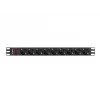 Lanberg PDU-09F-0300-BK PDU para rack 1U, 9x Schuko, 16 A, 3 m, negro