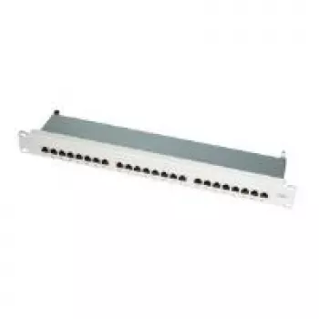 LogiLink - panel de parcheo - RJ-45 X 24 - gris claro, RAL 7035 - 1U