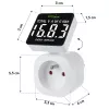 Medidor de vatios y energía GreenBlue GB620E para red de 220 V, máx. 16 A, medidor de corriente/energía enchufable