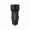 Cargador de coche CANYON OnDrive 30 PD 30W USB-C negro – fuente de alimentación USB-C para vehículos, 30W PD