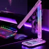 Lámpara de mesa Hawk HW-LAMP04 blanca LED ajustable, superficie blanca, cabezal y brazo ajustables