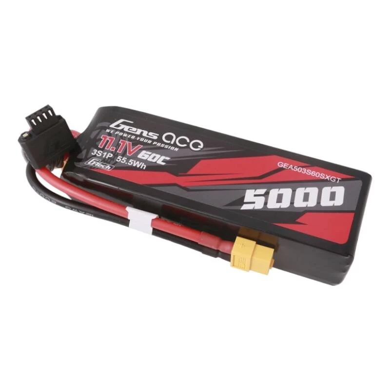 Batería Gens ace G-Tech 5000mAh 11,1V 60C 3S1P Lipo con conector XT60
