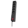 LESTAR ZX 510 G-A K.:CZ 5,0M protección contra sobretensiones negro 5 salidas AC 230 V 5 m