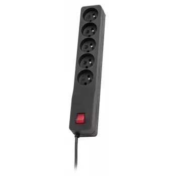 LESTAR ZX 510 G-A K.:CZ 5,0M protección contra sobretensiones negro 5 salidas AC 230 V 5 m