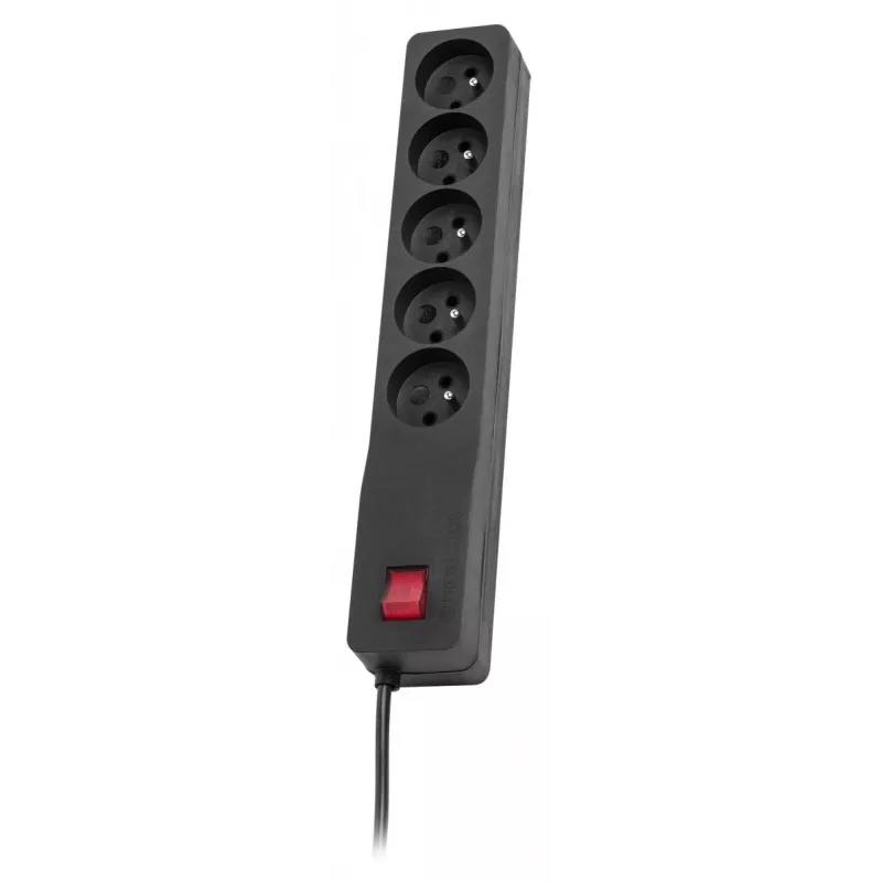 LESTAR ZX 510 G-A K.:CZ 5,0M protección contra sobretensiones negro 5 salidas AC 230 V 5 m