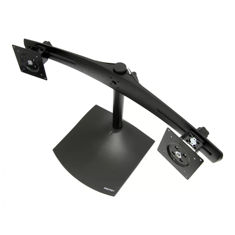 Ergotron DS100 – Base – horizontal – para 2 pantallas LCD – aluminio, acero – negro – tamaño de pantalla: hasta 61 cm (hasta 24 pulgadas)
