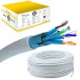 Cable de red Extralink par trenzado CAT6A FTP (F/FTP) V2 interior 500M gris