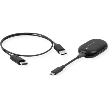 ROLINE set de dongle inalámbrico P2P para pantalla, Tx+Rx, USB-C a HDMI inalámbrico, 1080p, 20 m
