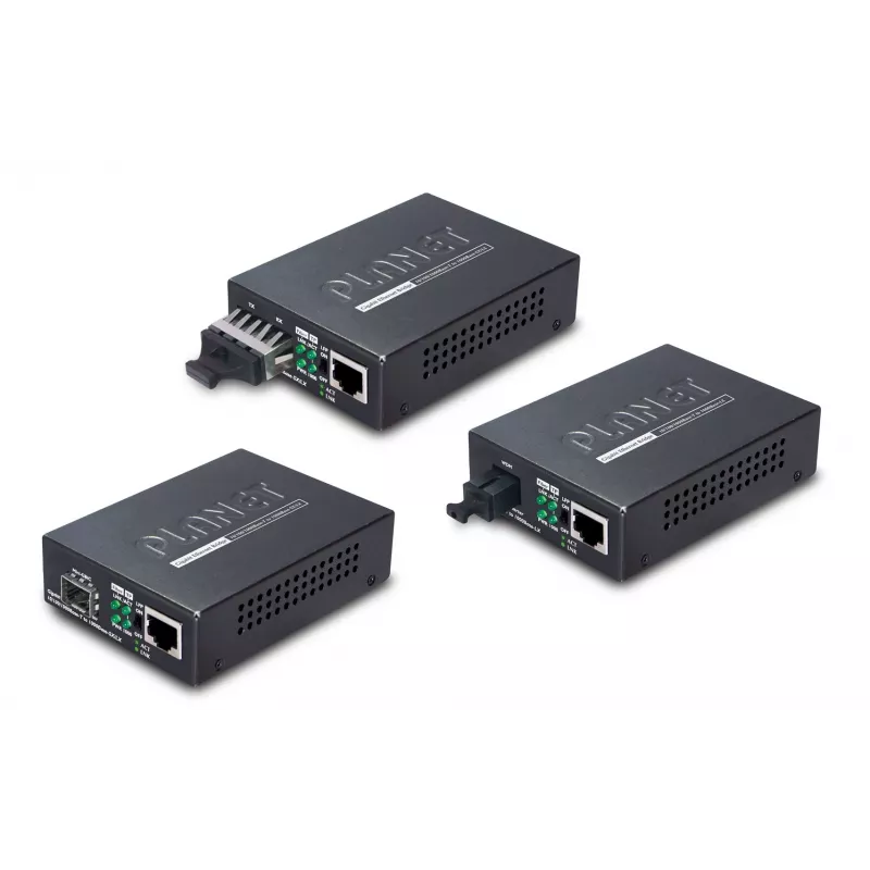 PLANET GT805A conversor de medios de red 1000 Mbit/s multimodo negro