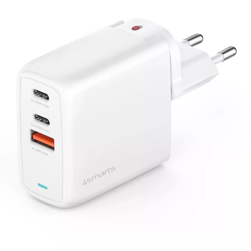 Cargador Indoor 4smarts GaN Flex Universal Blanco