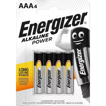 ENERGIZER PILA ALKALINE POWER AAA LR03 4 UDS.