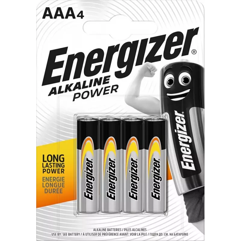 ENERGIZER PILA ALKALINE POWER AAA LR03 4 UDS.