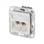 METZ CONNECT BTR IT CONNECT E-DAT Módulo 8/8(8) UPk - Toma de conexión, empotrar - RJ-45 x 2 - Blanco puro, RAL 9010 - 2 puertos (1309121102-E)