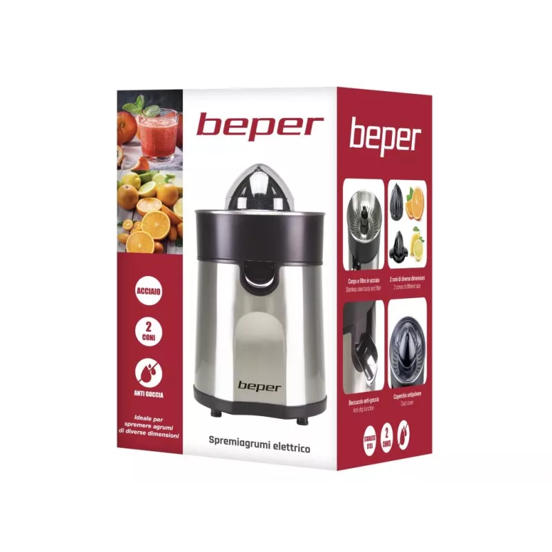 Exprimidor eléctrico Beper P102EST001 85 W acero inoxidable