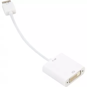 Cable adaptador DisplayPort a DVI Sharkoon 0,15 m blanco — DisplayPort 1.2 a DVI
