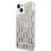 Karl Lagerfeld KLHCP14MLMNMS iPhone 14 Plus 6.7 funda rígida plata / plata Liquid Glitter Monogram
