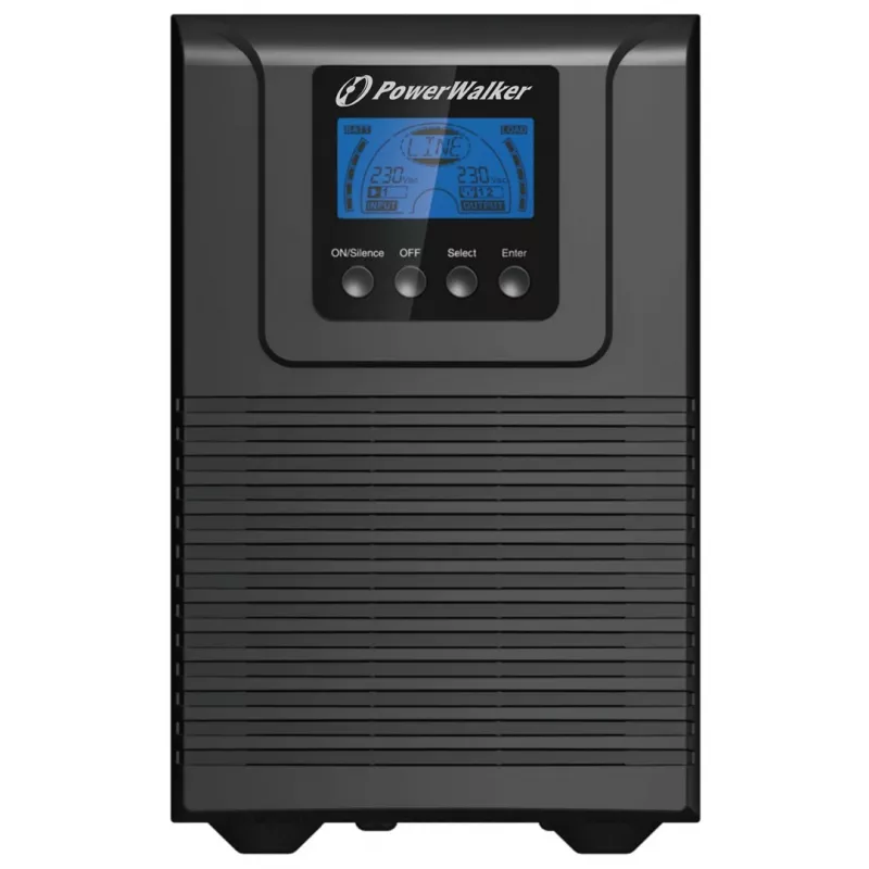 SAI PowerWalker VFI 1000 TGB — 1 kVA (900 W), doble conversión online, 4× salidas C13, USB, RS-232, EPO