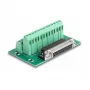 DeLOCK D-Sub 25 polos conector hembra a regleta de bornes para carril DIN 51 mm x 86 mm x 30 mm