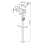 Soporte de exterior para cargadores de coche eléctrico e híbrido enchufable Maclean, acero, 15 kg máx., MCE456