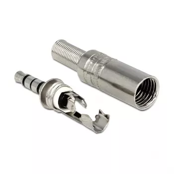 Conector macho de cable DeLOCK 65546 3,5 mm plateado