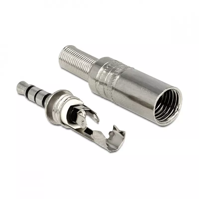 Conector macho de cable DeLOCK 65546 3,5 mm plateado