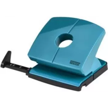 Perforadora de papel NOVUS B220 ColorID bright petrol, perforadora de mesa de 2 agujeros