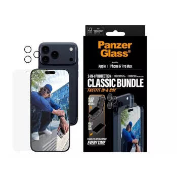 Pack de protección para pantalla y objetivo de cámara PanzerGlass para Apple iPhone 17 Pro Max — transparente 2 en 1