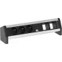 Bachmann DESK 1 regleta de enchufes 3 tomas para interior negro