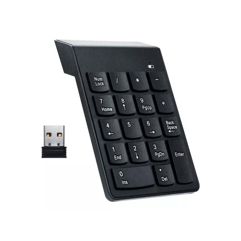 Gembird KPD-W-02 teclado numérico inalámbrico, 2,4 GHz, USB, 18 teclas, negro