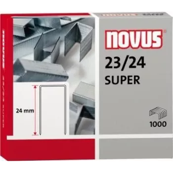 Grapas NOVUS 23/24, tiras con 1.000 grapas para grapadoras compatibles