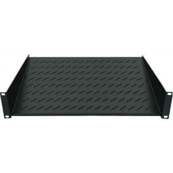 Bandeja fija con soporte Intellinet 19 pulgadas, 1HE, montaje frontal en 2 puntos, 150 mm de profundidad, máx. 25 kg, negro, tres años de garantía