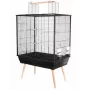 Jaula para pájaros ZOLUX Neo Jili H80 negro — jaula de metal/plástico 78×48×81 cm con 2 bandejas extraíbles