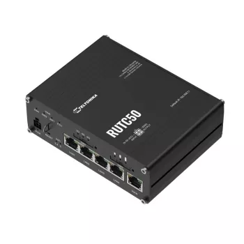 Router inalámbrico Teltonika RUTC50 Gigabit Ethernet Dual-Band (2,4 GHz / 5 GHz) 5G negro