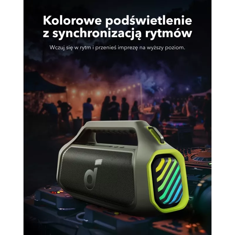 Boom 2 Plus | Potente altavoz Bluetooth con bajos para exteriores verde aventura