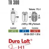 High Peak saco de dormir TR 300 (rojo oscuro/gris)