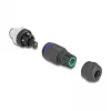 Conector DeLOCK M12 codificación A 5 polos conector macho conexión por tornillo