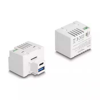 Módulo Keystone DeLOCK USB Type-A USB Type-C PD 20W blanco